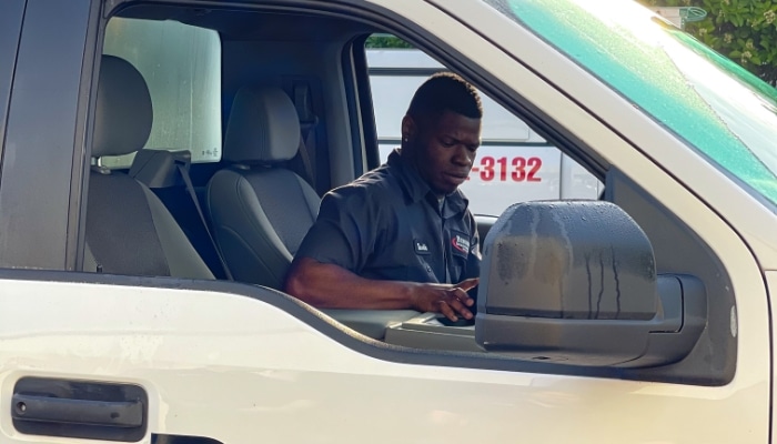 Bensons Technician In Truck