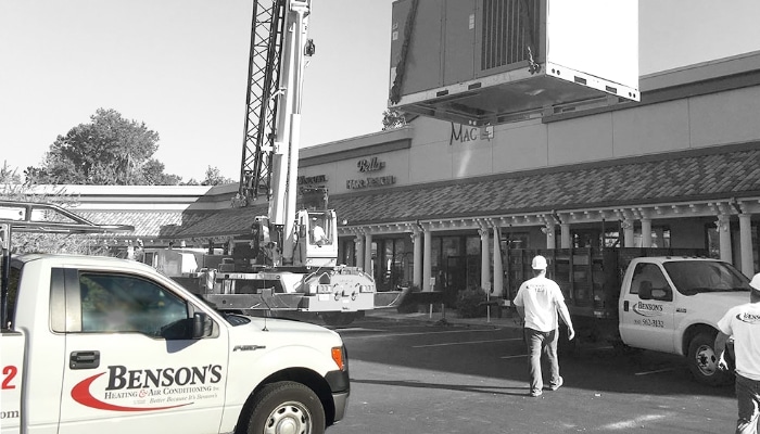 Bensons Truck At Commercial Office